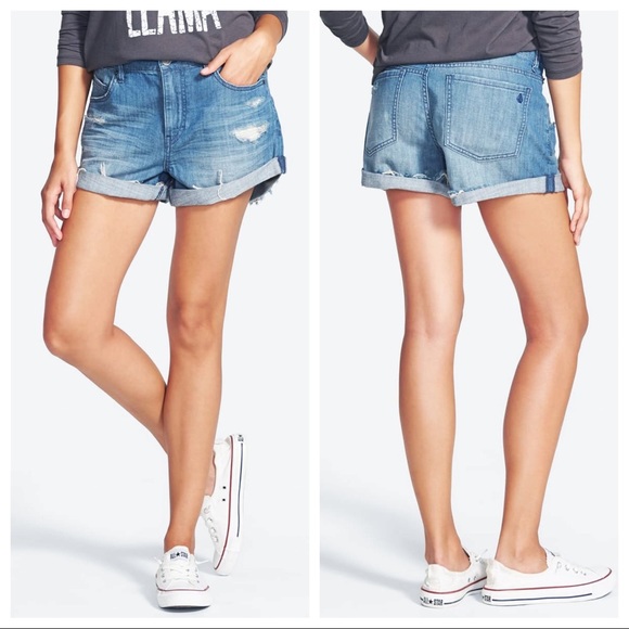 VOLCOM Cuffed Boyfriend Denim Jean Stoned Shorts 1 - Picture 3 of 15